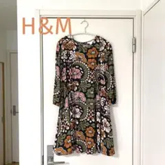 H&M レトロ　花柄　ワンピース