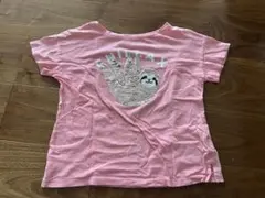GAP kidsキッズ Tシャツ スパンコール ナマケモノ ピンク 130cmのサムネイル