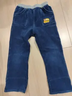 ネイビー フリースパンツ バス刺繍付き