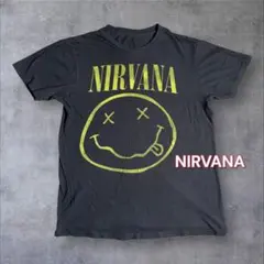 NIRVANA スマイル　グラフィック バンドTシャツ ブラック