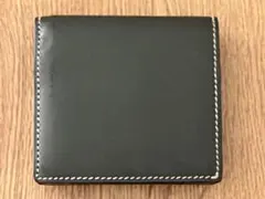 万双　財布　ミニ　ブライドルレザー　ダークグリーン　本革