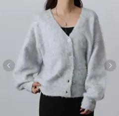 モヘア カーディガン