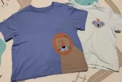 ライオンとコアラのTシャツセット 90
