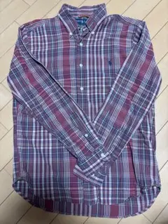 90s ラルフローレン チェックシャツ　クラシックフィット　M