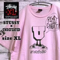 古着 STUSSY × UNDEFEATED コラボ T 半袖 00年代 XL
