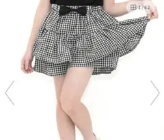 チェック柄フリルキュロットスカート　140