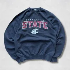 Champion スウェット M相当 ダークグレー カレッジロゴ STATE