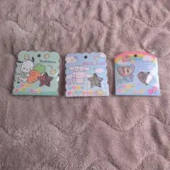 おはじきシールフレークポチャッコ,シナモロール,エンジェルブルーまとめ