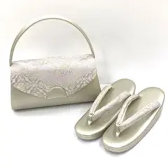 ☆新品未使用☆礼装用佐賀錦草履バッグセット　フリーサイズ　No.51