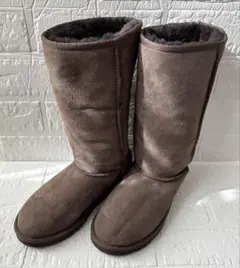 【美品】UGG アグ ムートンブーツ 21cm ブラウン 本革 スエード