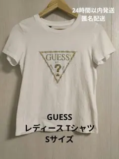 【訳あり】GUESS ゲス Tシャツ ゴールドロゴ ホワイト 白 Sサイズのサムネイル