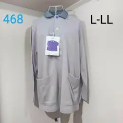 シロヤイチガン　長袖　ジャケット グレー　L-LLサイズ 468　アウター