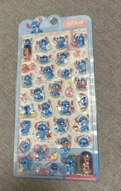 スティッチ　ぷっくりシール　ボンボンドロップ　ディズニー