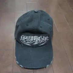 ダメージ加工 キャップ ブラックのサムネイル