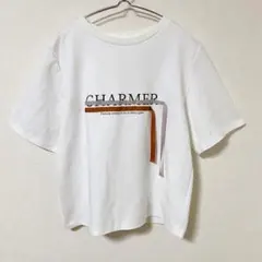 【ブージュルード】グログランテープロゴＴシャツ 半袖フロントロゴ 綿混 Fのサムネイル