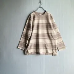 美品　エレメントオブシンプルライフ　レディースチュニック　ボーダー　プルオーバー