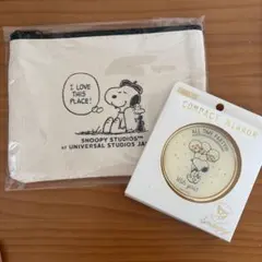 スヌーピー　ポーチ　ミラー