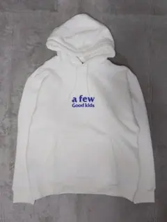 a few Good Kids ロゴ 両面 プリント スウェット パーカー 白のサムネイル