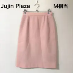 Jujin Plaza ウール タイトスカート ピンク38 M オフィスきれいめ