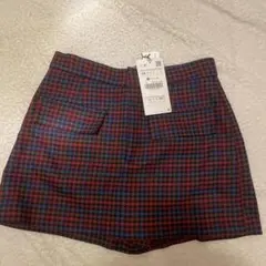 チェック柄キュロットXS