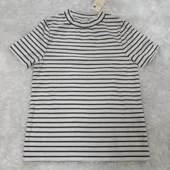 新品タグ付★earth music&ecology 白×紺色ボーダーカットソー