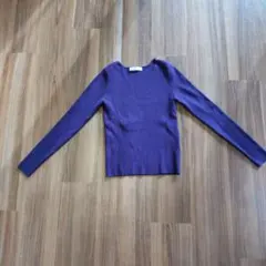 M-PREMIER 紫色 長袖ニット 36