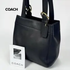 COACH オールドコーチ 黒 レザー トートバッグ 肩掛け ショルダー 美品