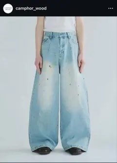 campher wood バギーデニム ライトブルー M