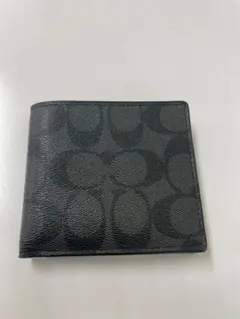 COACH 二つ折り財布 シグネチャー ブラック