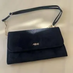 AHKAH ブラック スエード クラッチバッグ