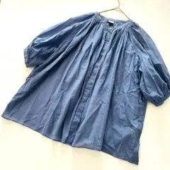 URBAN RESEARCH DOORS コットンボイルタックギャザーブラウス