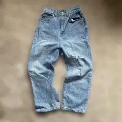 LOWRYS FARM デニムパンツ 130-140cm ダメージ加工
