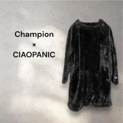 CIAOPANIC×Champion別注＊シェルパフリース　チュニック　黒 M