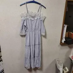 新品未使用 GRL グレイル レース付きオフショルダーグレー ワンピース