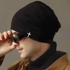 ビーニー ニット帽 ブラック