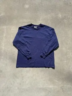 00s ネイビー 長袖カットソー コットン