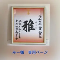みー様専用　手書き命名書　色紙（フレーム付き）