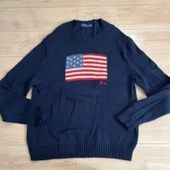 ニット L 星条旗 ラルフローレン アイコニック フラッグ セーター ラルフ