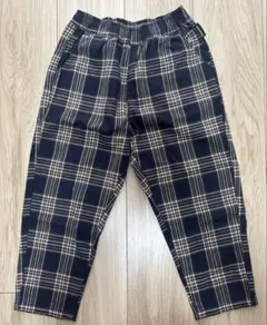 チェック柄ロングシェフパンツ　120cm