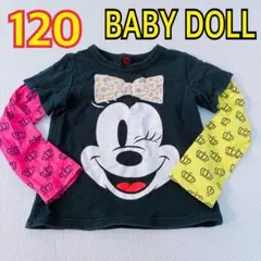 120 ベビードール　ミニー　BABYDOLL 長袖　黒　ブラック　トレーナー