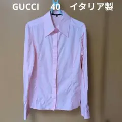 GUCCI グッチ 長袖 シャツ ブラウス ピンク 　40　イタリア製のサムネイル