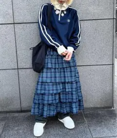 almo フリルチェックスカートのサムネイル