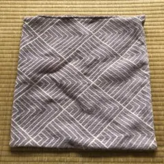 紫色 幾何学模様 クッションカバー