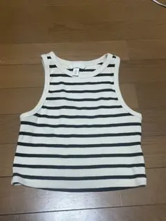 H&M ホワイト/ブラックストライプ アメスリ