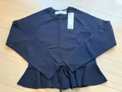 ♡chako様♡GU ペプラムニットプルオーバー by rokh +X ネイビー