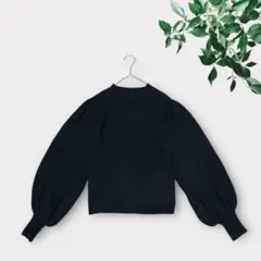 グレイル　長袖　ボリュームスリーブニット　胸元開き