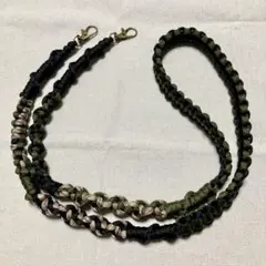 【#239】カーキ・ブラック・ベージュパラコードスマホショルダーストラップ