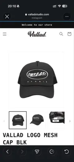 VALLAD LOGO MESH CAP BLKのサムネイル