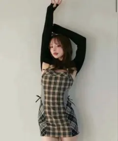 ANDMARY Selena check mini dress - メルカリ