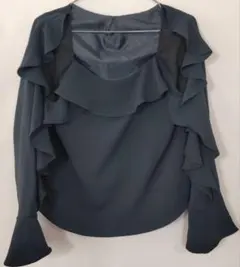 ブラウス SNIDEL フリル袖 肩シースルー シャツ